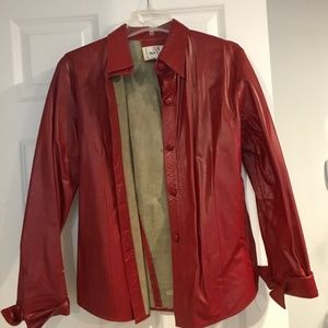 Leather blouse